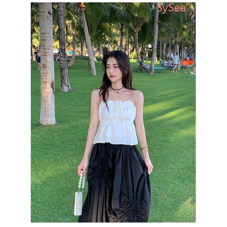 Áo Ống Màu Trắng Kiểu Hàn Quốc Thời Trang Mùa Hè Quyến Rũ Cho Nữ