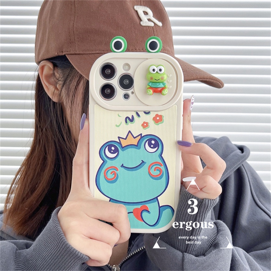 Ốp Điện Thoại TPU Mềm Hình Thú Hoạt Hình 3D Xinh Xắn Cho IPhone 14 13 12 11 Pro Max