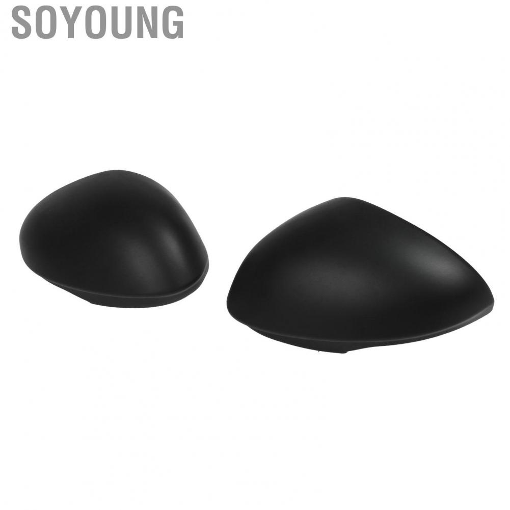 Soyoung Exterior Mirror Cover Protector  Rearview Decoration Impact Proof Crack Durable Easy Installation Matte Black for Car