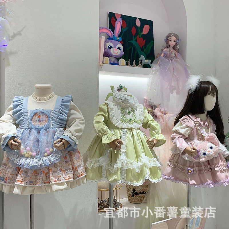 Đầm Công Chúa Lolita Thời Trang Thu Đông Xinh Xắn Dành Cho Bé Gái 3322