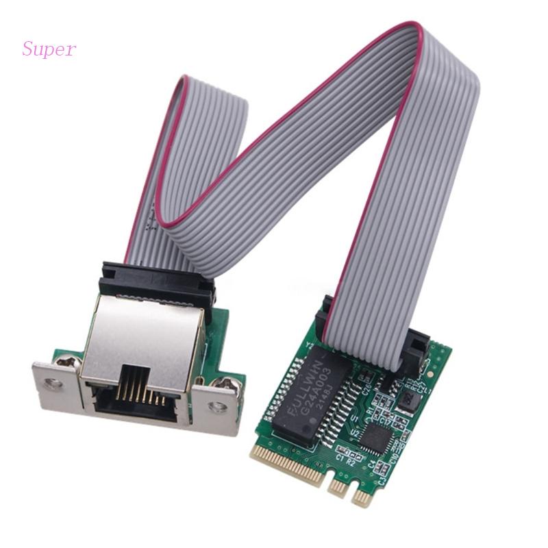 Bộ Chuyển Đổi Cổng M.2 A + E RJ45 Kèm Dây Cáp Thẻ Mạng PCI-Express LAN