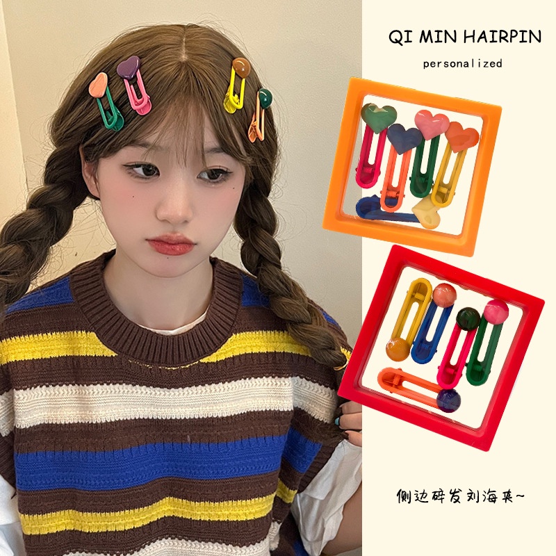 Set 2 / 5 / 10 Kẹp Tóc Hoạt Hình Dễ Thương Cho Bé Gái