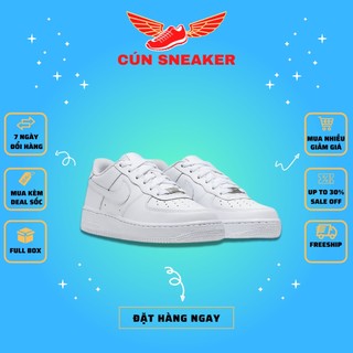 Giày thể thao AF1 trắng nam nữ basic chuẩn sc Full Box - Giày sneaker ulzzang AF1 trắng full size nam nữ kèm pk