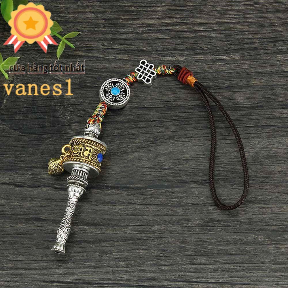 Vanes1 Mặt Dây Chuyền Phong Cách Phật Giáo Tây Tạng Cổ Điển Sáu Cánh Quạt Trang Trí Xe Hơi / Túi Xách