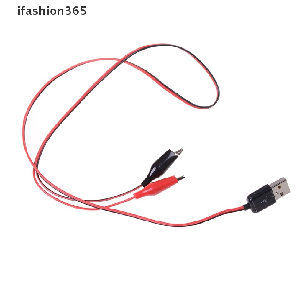 [ifashion365] Usb Kẹp Cá Sấu Kiểm Tra Điện Áp Đầu Đực Sang Đầu Cái