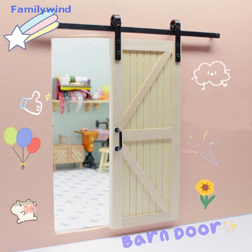 1 Set Mô Hình Cửa Trượt Trang Trí Nhà Búp Bê Tỉ Lệ 1: 12