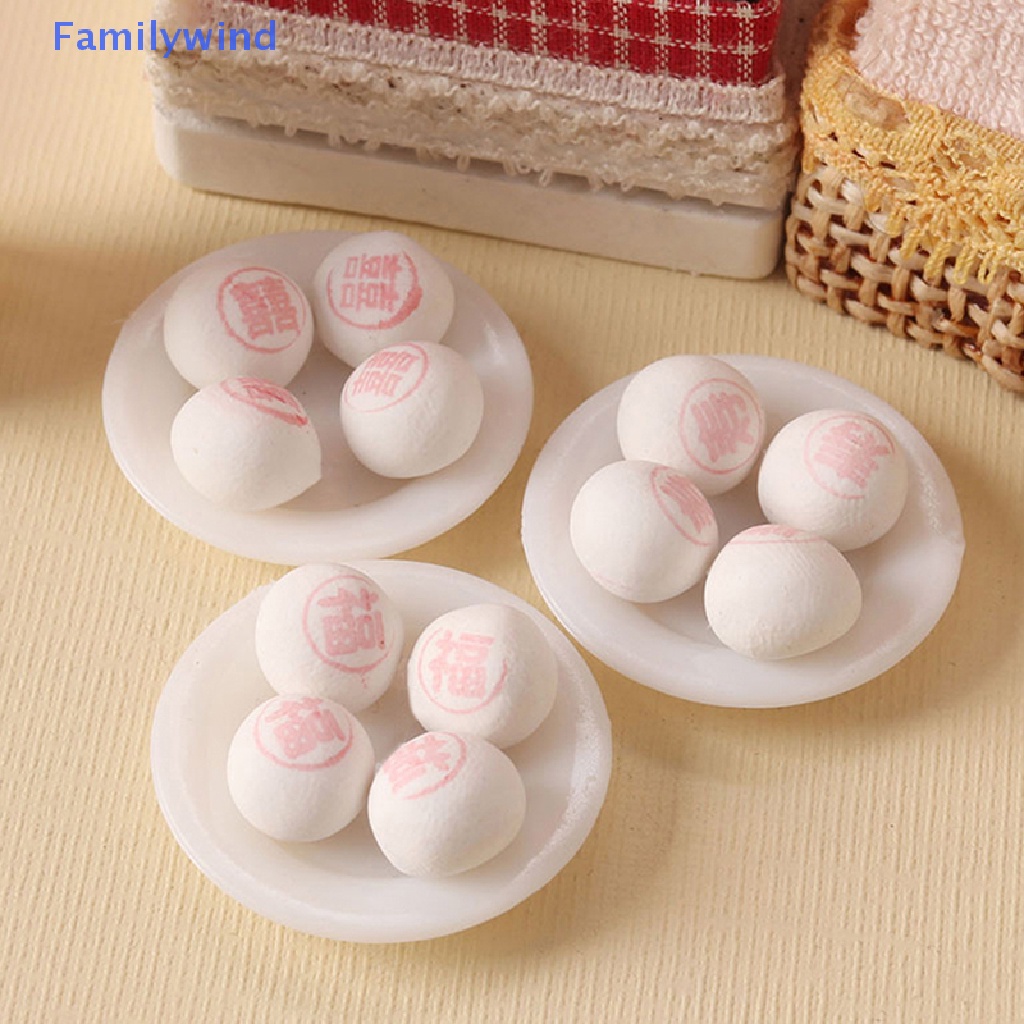1 Set Mô Hình Bánh Bao Hấp Tỉ Lệ 1: 12 Dùng Trang Trí Nhà Búp Bê