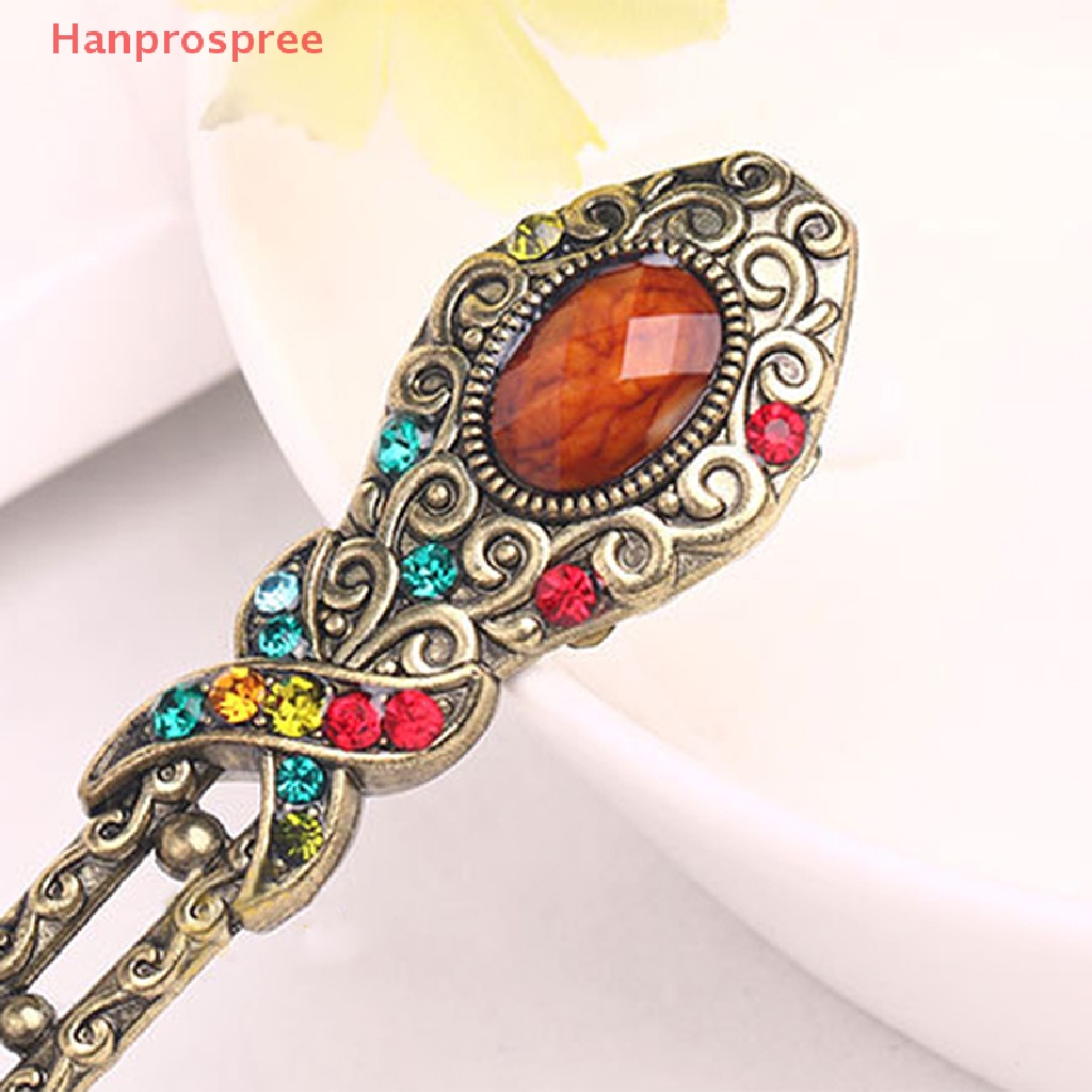 Trâm Cài Tóc Kim Loại Đính Pha Lê Phong Cách Vintage