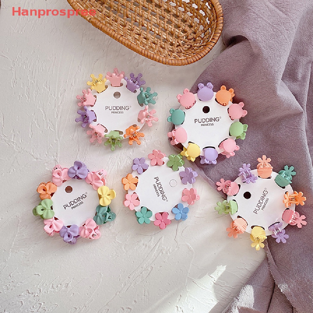 Set 10 Kẹp Tóc Hình Ngôi Sao / Bông Hoa / Chuột Mickey Nhiều Màu Sắc Dễ Thương Cho Bé Gái