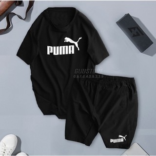 Set bộ quần áo thể thao nam 𝗦𝗘𝗧 𝗣𝗨𝗠𝗠𝗔 𝗧𝗔𝗬 𝗡𝗚𝗔̆́𝗡 bộ đồ tập gym ngắn tay quần short co dãn thoải mái
