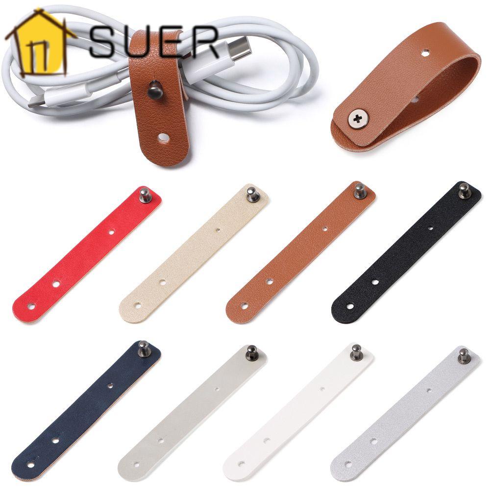 1 Dụng Cụ Quấn Dây Cáp Bằng Da Để Bàn Tiện Dụng