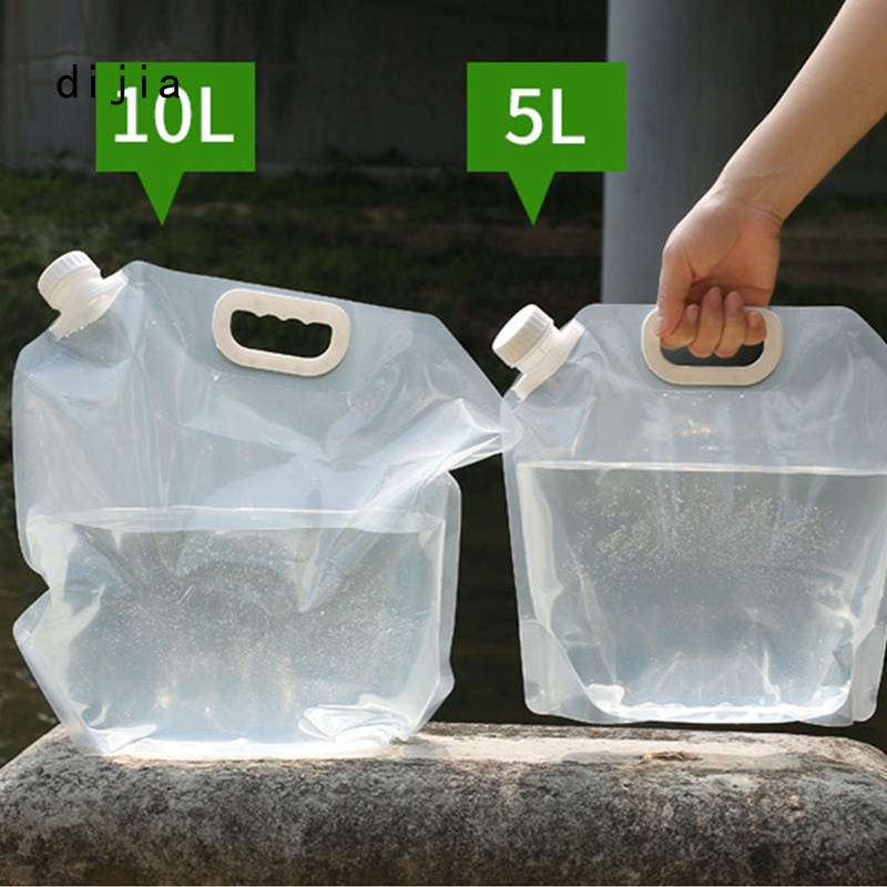 Túi Đựng Nước 5L / 10L Bằng PVC Có Thể Gấp Gọn Tiện Dụng Mang Theo Du Lịch Cắm Trại