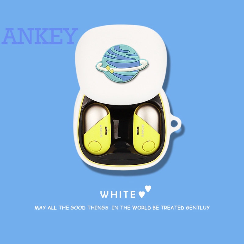 Sony WF-SP700N Case Cute Cartoon Cover Bluetooth WFSP700N SP700N Earphone Shell Accessories TWS Headphone Portable