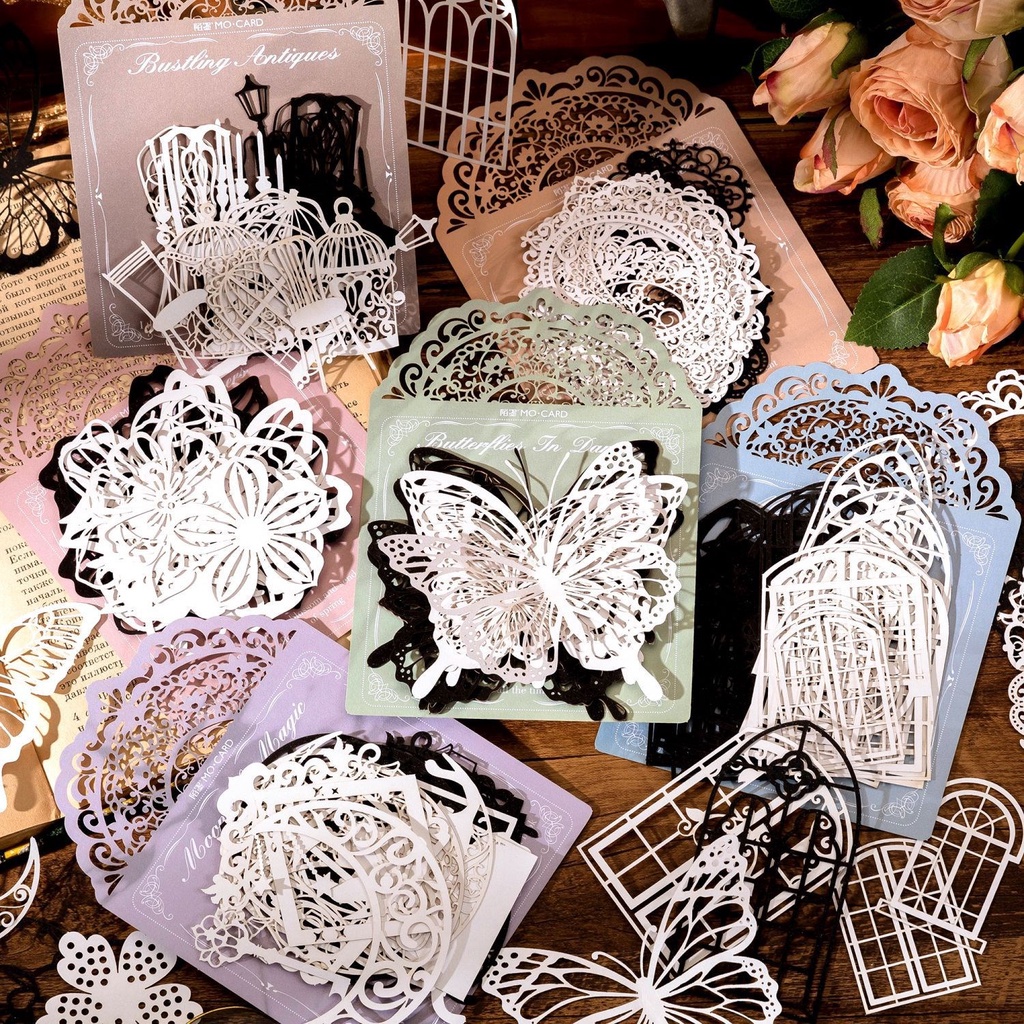 Set 20 Khuôn Cắt Giấy Hình Bươm Bướm Trang Trí Album Ảnh