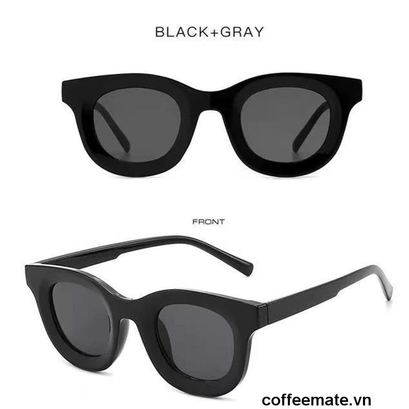【coffeemate】⚡ Kính Râm Gọng Nhỏ Lõm Cá Tính Retro Thời Trang Tròn Kính Râm Đơn Giản