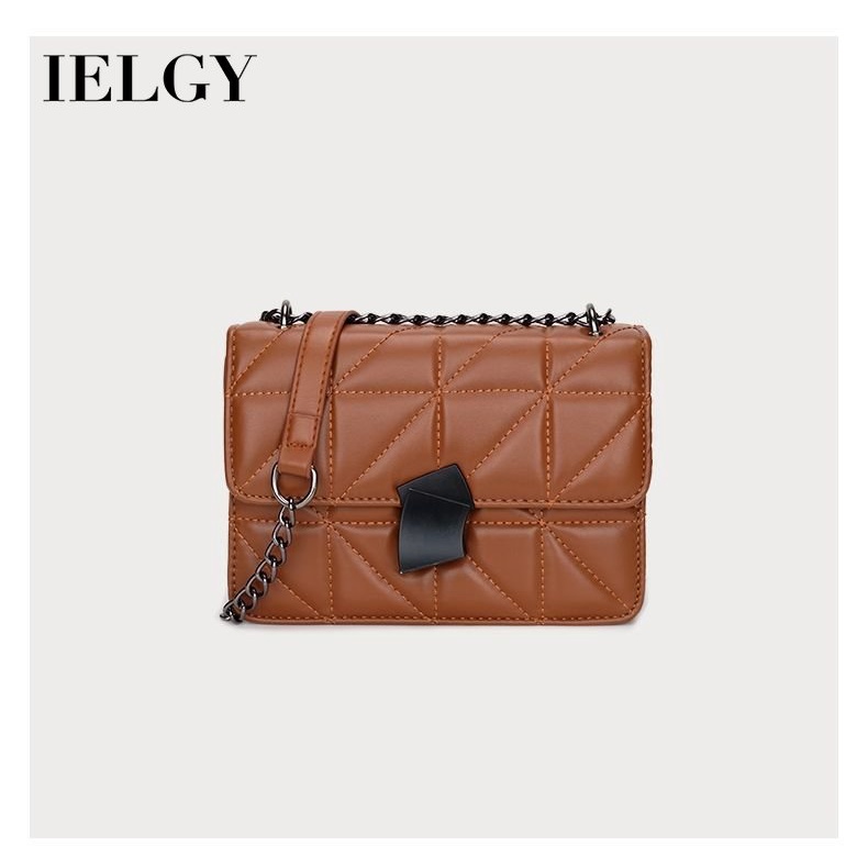 Túi Đeo Vai Hình Vuông Cỡ Nhỏ Màu Trơn Phối Dây Đeo Sợi Xích Thời Trang Cho Nữ