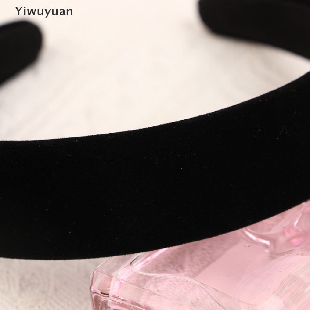 < Yiwuyuan > Băng Đô Nhung Đính Đá Dùng Rửa Mặt / Cài Tóc Tối Giản Cho Nữ