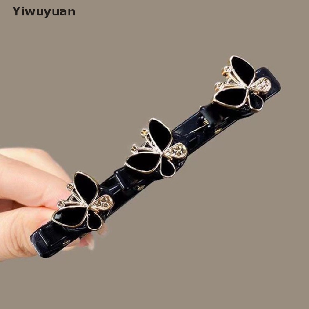 < Yiwuyuan > Kẹp Tóc Thắt Bím Đính Đá Lấp Lánh Phụ Kiện Tạo Kiểu Tóc Cho Nữ