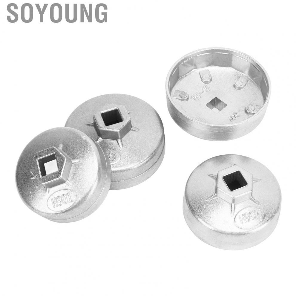 Soyoung Oil Filter Removal Tool  4Pcs Wrench Aluminum Alloy Heavy Duty Rugged Construction Durable for A8