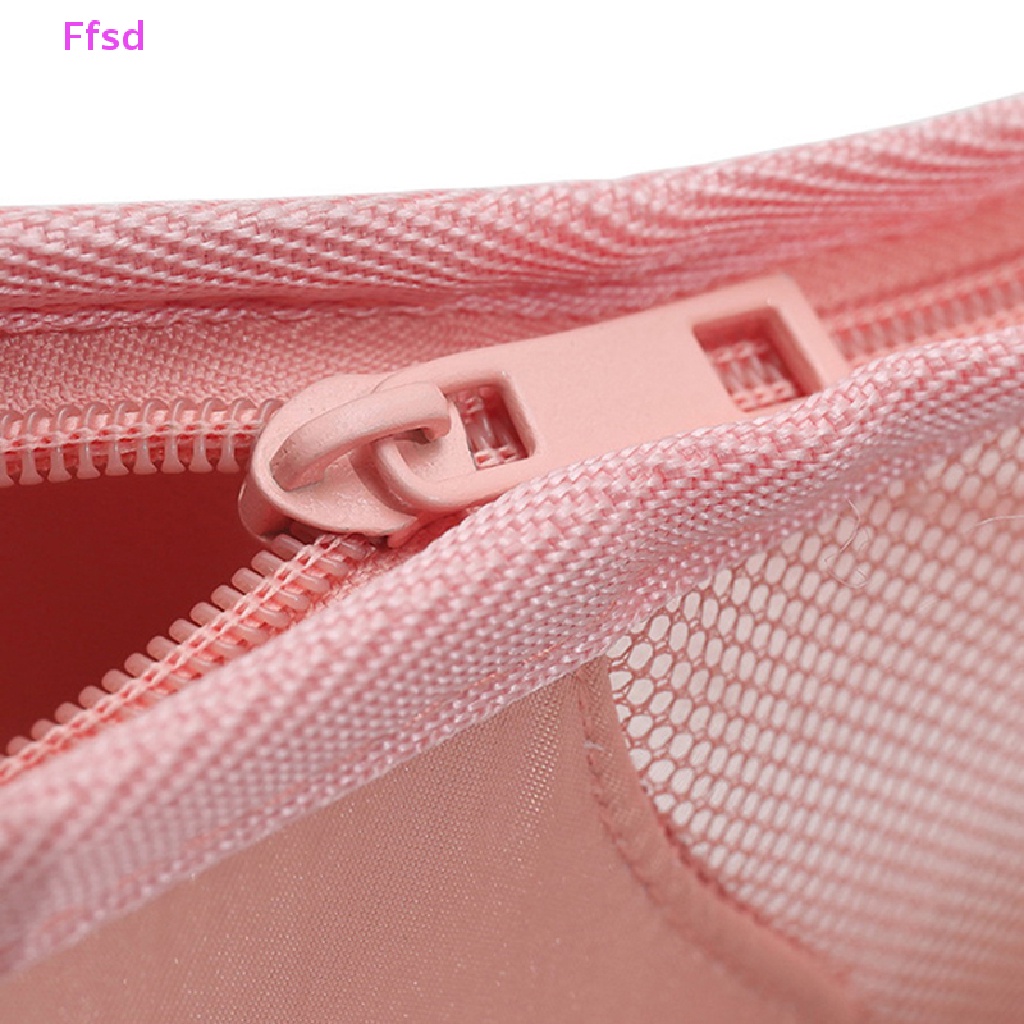 Túi Đựng Cọ Trang Điểm / Mỹ Phẩm Trong Suốt Có Dây Kéo Đứng {Ffsd}