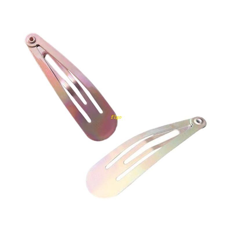 Set 10 Kẹp Tóc 5cm Bằng Kim Loại Lấp Lánh Cho Bé Gái