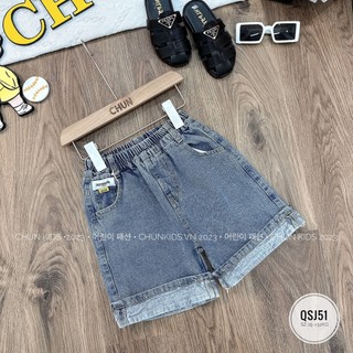 Qsj51 - quần short jean gấp gấu inspiration cho bé