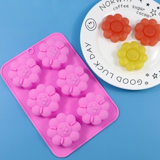 Khuôn Silicone Làm Bánh Hình Sư Tử 6 Ngăn
