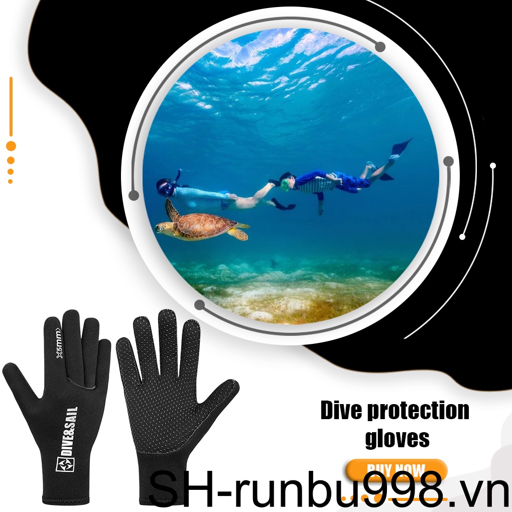 Găng Tay Lặn Giữ Ấm Chống Ma Sát Dày 5MM