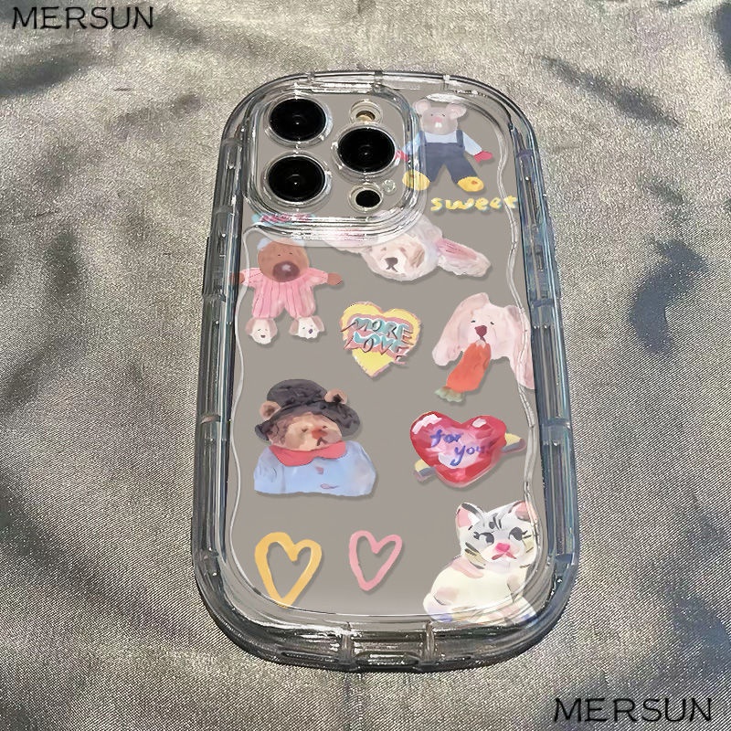 ✅Ốp Điện Thoại Mềm Trong Suốt Chống Sốc In Hình Động Vật Cho Iphone 13Promax Xr 11 / 7 / 8p 1412Xs