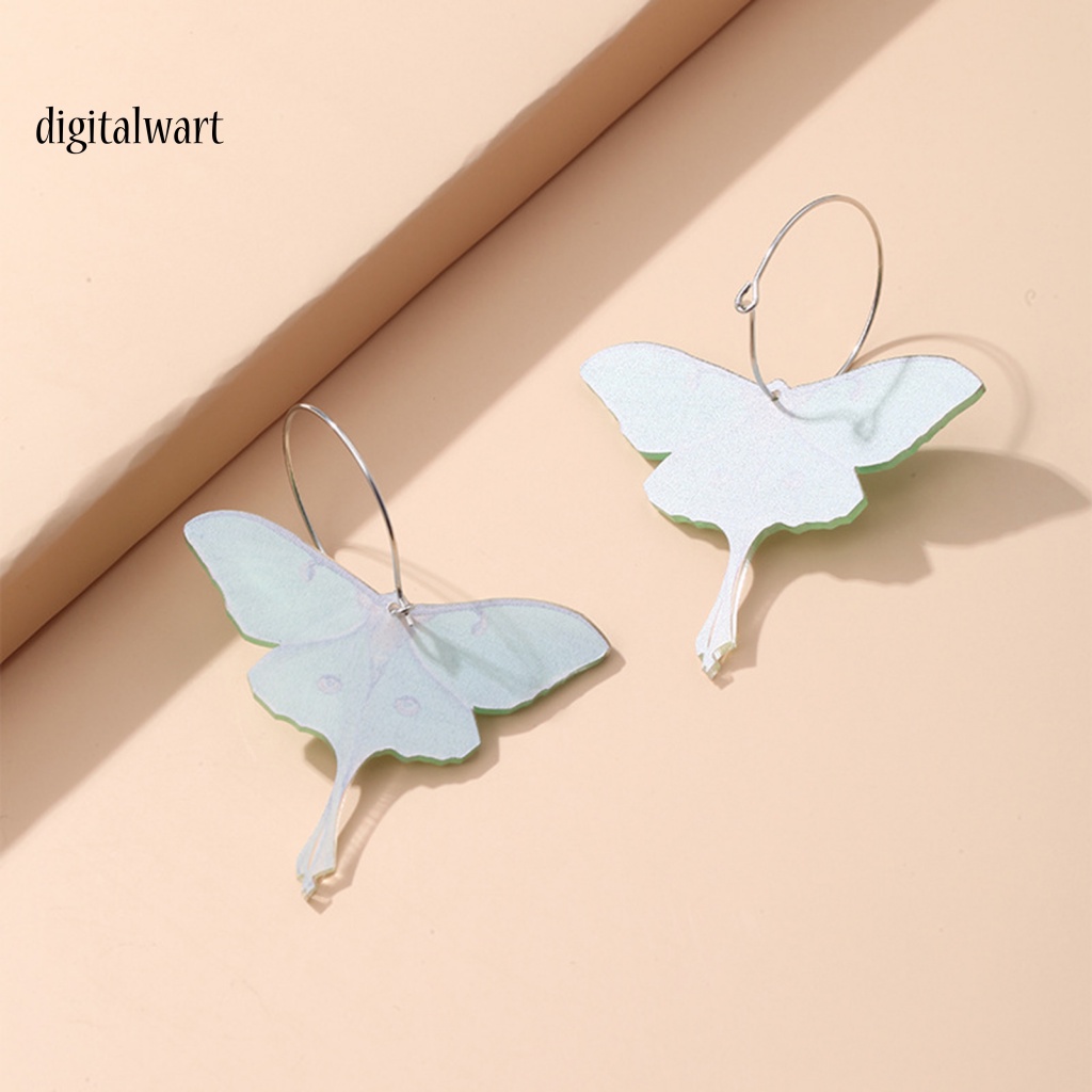 Kỹ Thuật Số| 1 Đôi Bông Tai Tròn Lớn Mặt Bướm Hình Học Thời Trang Dành Cho Nữ