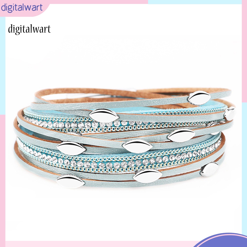 Kỹ Thuật Số| Vòng Tay NhiềU SợI ĐíNh Đá ThờI Trang