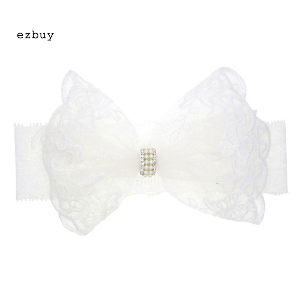 Băng Đô Ren Co Giãn Đính Nơ Di Động Cho Bé Sơ Sinh