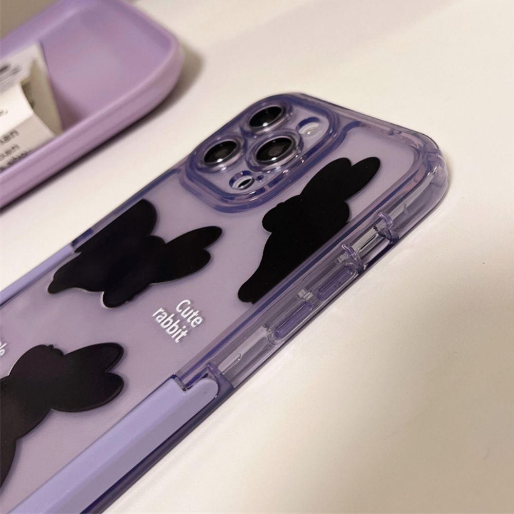 Ốp Điện Thoại TPU Mềm Hình Thỏ Hoạt Hình Dễ Thương Chống Dấu Vân Tay Chống Rơi Cho IPhone 11 12 13 14 Pro Max