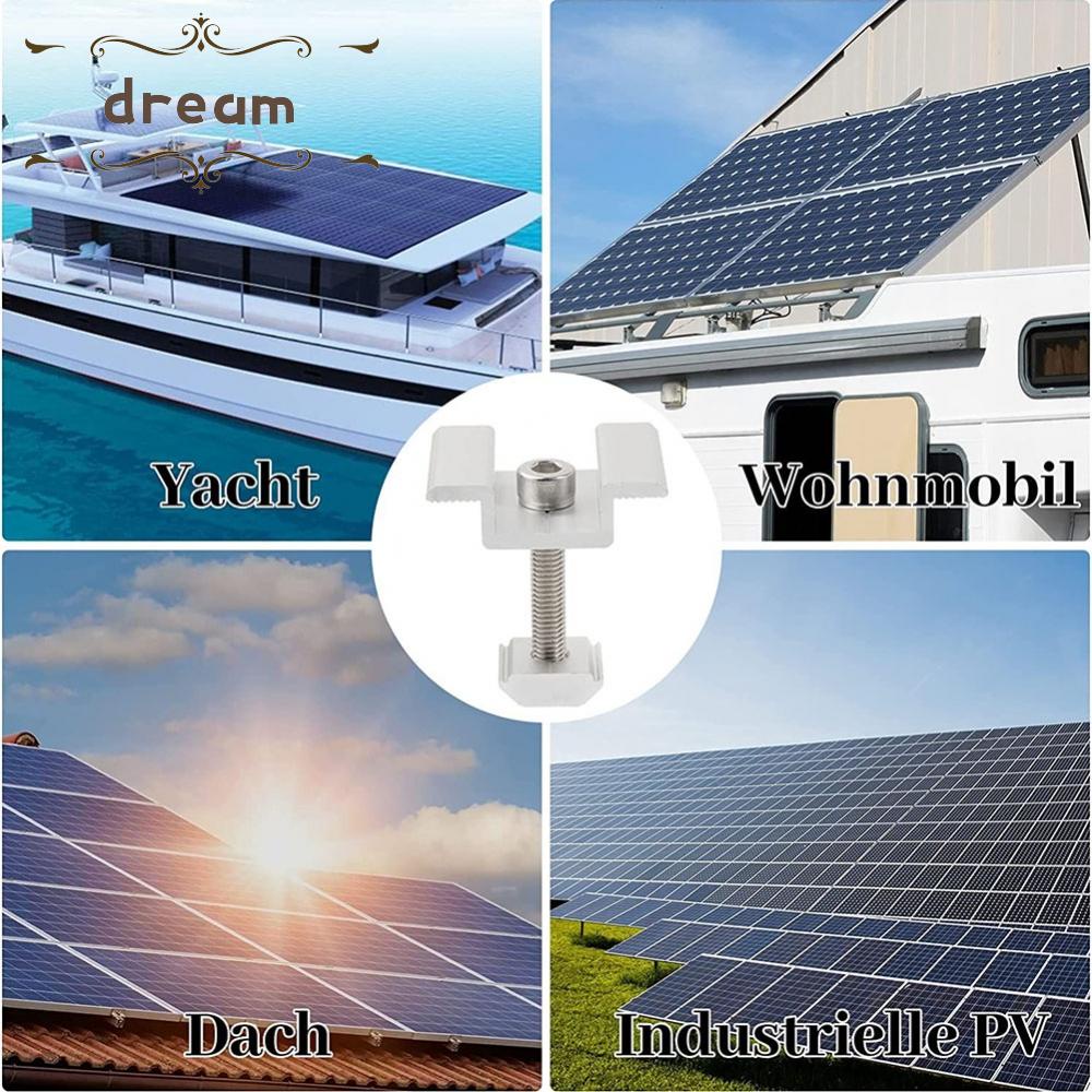 【DREAMLIFE】Solar Panel Bracket 12set Medium Clamp New For 30/35/40/45mm Solar Panel