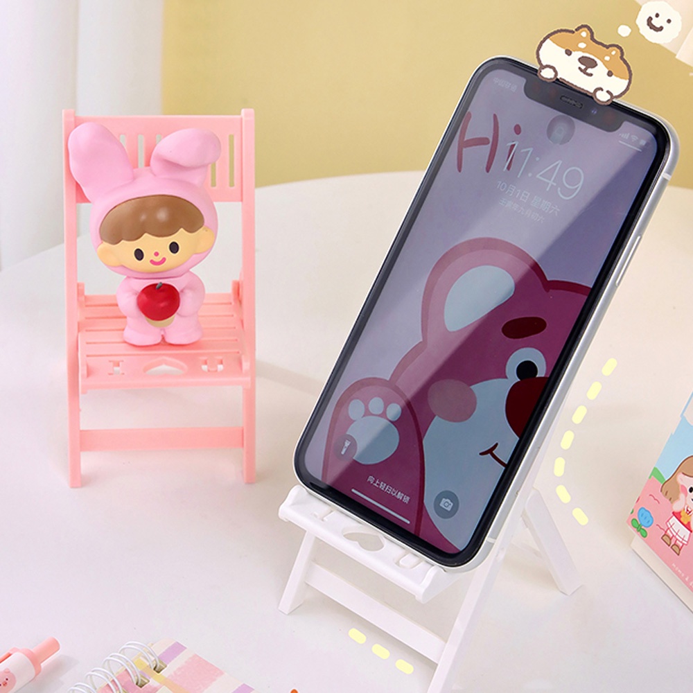 Giá Đỡ Điện Thoại Để Bàn Màu Kẹo Ngọt Họa Tiết Hoạt Hình Sáng Tạo