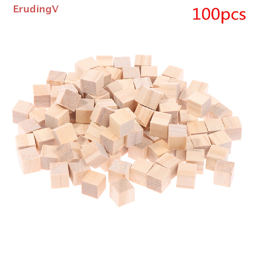 Bộ 100 Khối Lập Phương Mini Trơn Dùng Làm Đồ Gỗ DIY