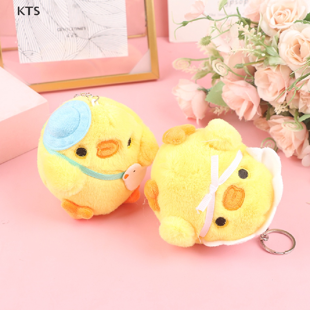 Móc Khóa Gà Nhồi Bông Mềm Mại Dễ Thương