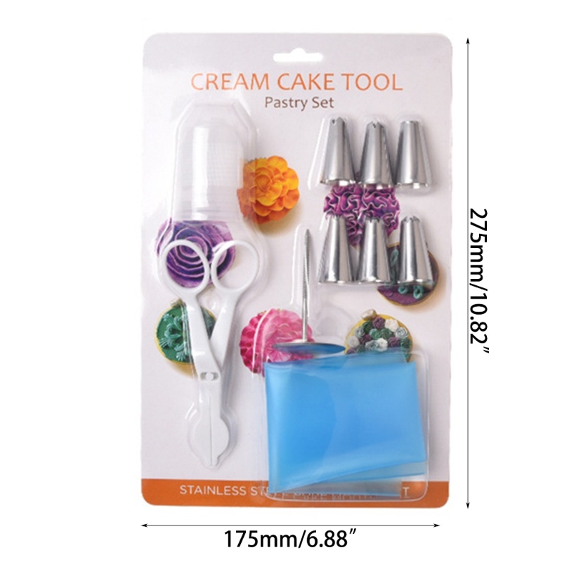 Set 10 Túi Bắt Bông Kem Trang Trí Bánh Sử Dụng Nhiều Lần Tiện Lợi