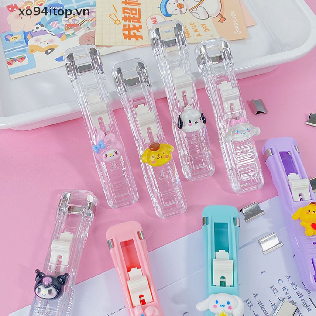 SANRIO Kẹp Đẩy Trong Suốt Hình Cinnamoroll Dễ Thương Đa Ứng Dụng