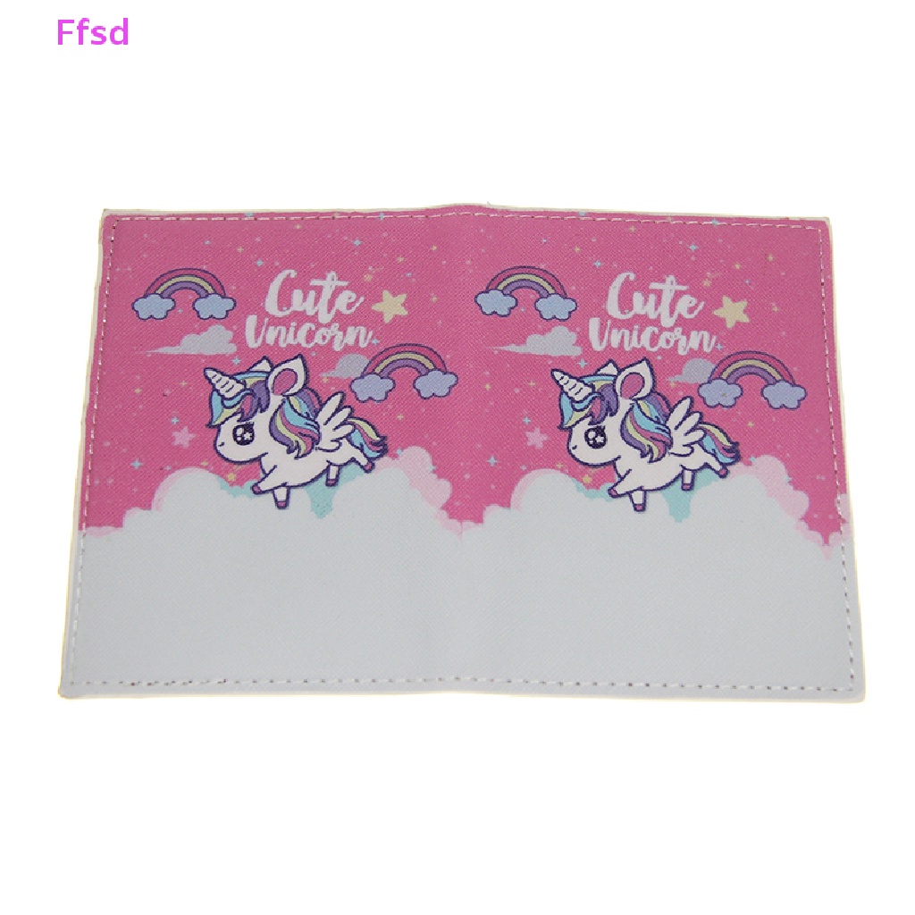 {Ffsd} Hàng Bán Chạy 1 Ví PU Đựng Hộ Chiếu Thẻ ID Họa Tiết Kỳ Lân Chống Thấm Nước