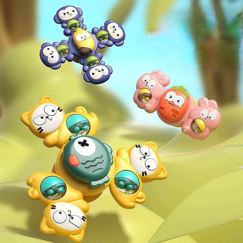 Đồ Chơi Hoạt Hình Xoay Có Cốc Hút Gắn Xe Hơi / Nhà Tắm Vui Nhộn Cho Bé