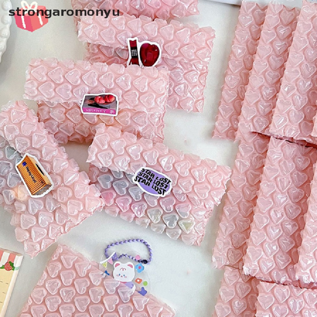 Set 10 Túi Bong Bóng Hình Trái Tim Chống Sốc / Thấm Nước