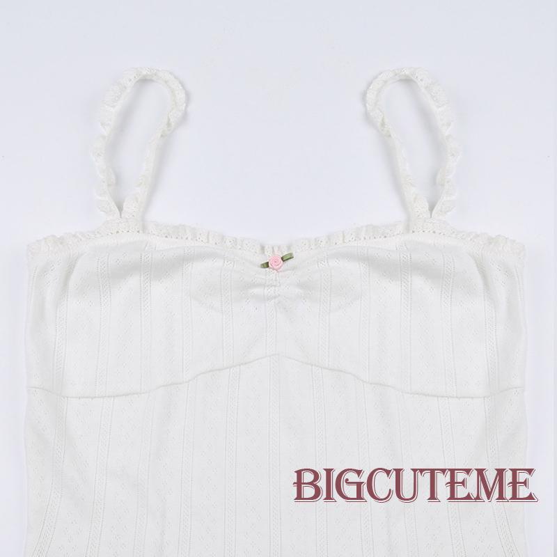 Áo Croptop Sát Nách Phối Ren Hở Lưng Thời Trang Mùa Hè Cho Nữ