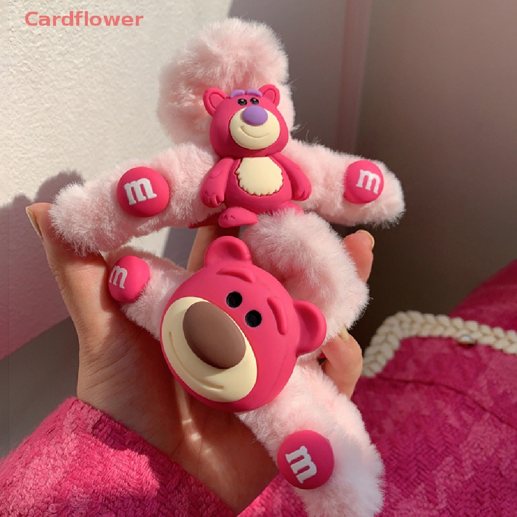 < Cardflower > Kẹp Tóc Hoạt Hình Gấu Dâu Tây Ba Chiều Dễ Thương Trang Điểm Mặt Cho Nữ Và Bé Gái Mới