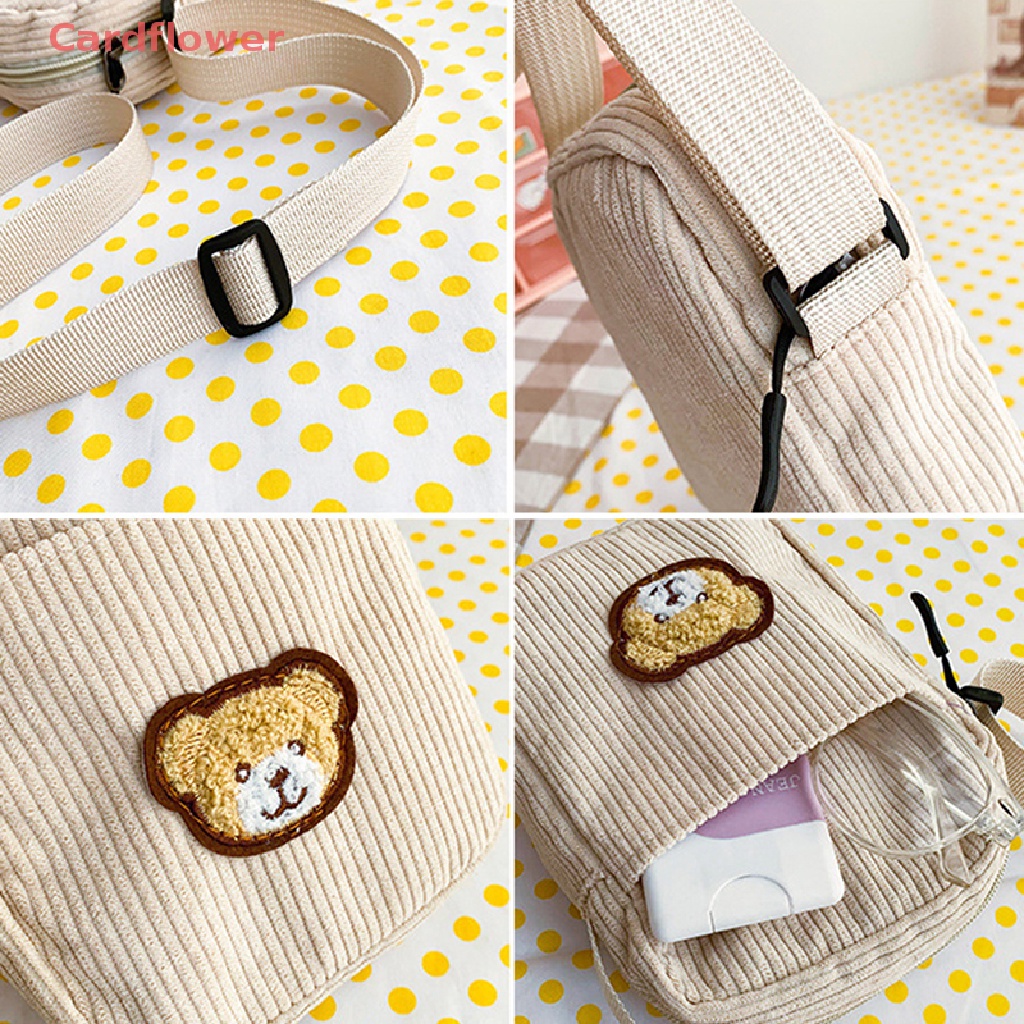 1 Túi Nhung Đeo Vai Đựng Điện Thoại Hình Gấu Cho Bé