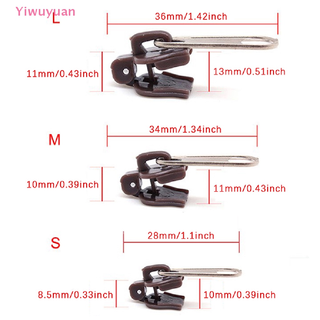 Bộ 12 Khóa Kéo Thay Thế 3 Kích Cỡ Mới