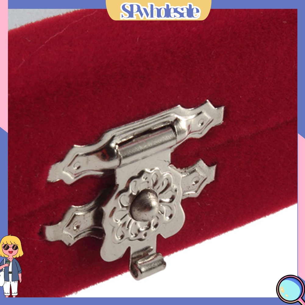 &lt;SPwholesale&gt; Hộp Đựng Trang Sức Bằng Nhung Đỏ Tiện Dụng