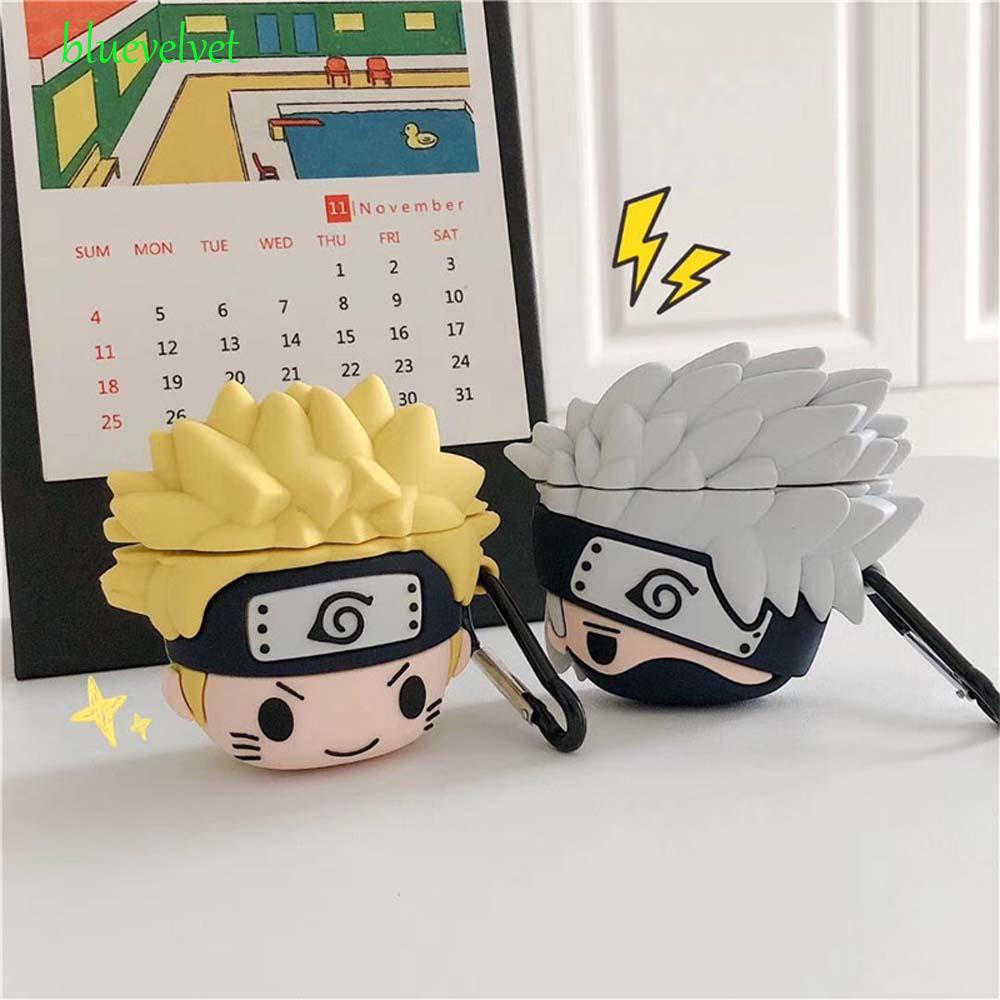 Vỏ Bảo Vệ Hộp Sạc Tai nghe không dây Airpods 1 2 pro Bằng Silicon Mềm Họa Tiết Naruto 3D Dễ Thương