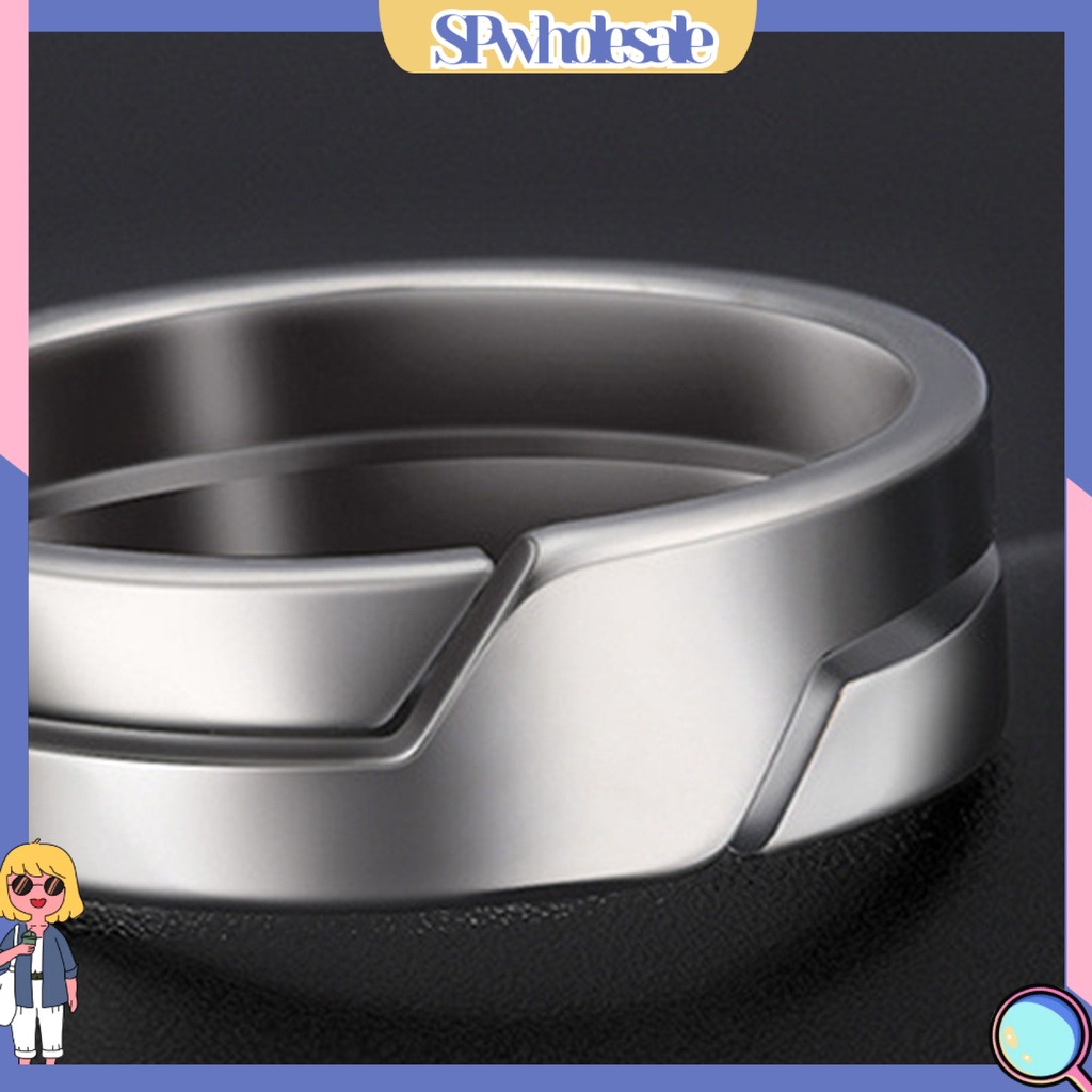 <SPwholesale> Nhẫn Cặp Đôi Bằng Thép Không Gỉ Họa Tiết Hình Học Cổ Điển Phù Hợp Làm Quà Trang Sức Cho Nam Và Nữ Mặc Hàng Ngày