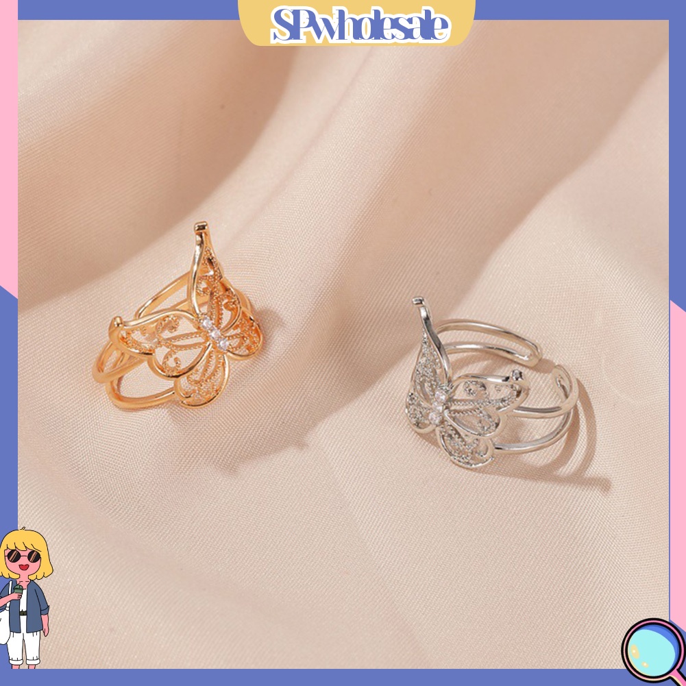 <SPwholesale> Nhẫn Hình Bướm Đính Đá Thời Trang Dành Cho Nữ